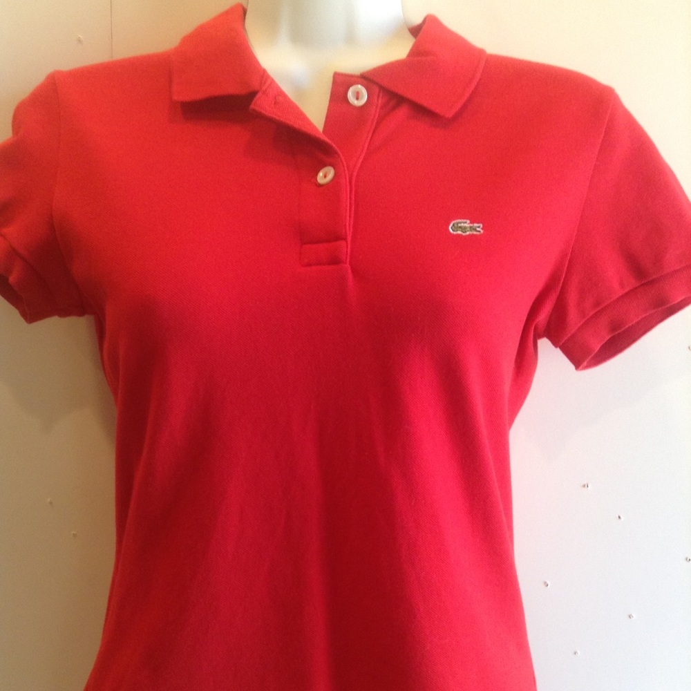 LAcoste women's fitted Red polo